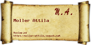 Moller Attila névjegykártya